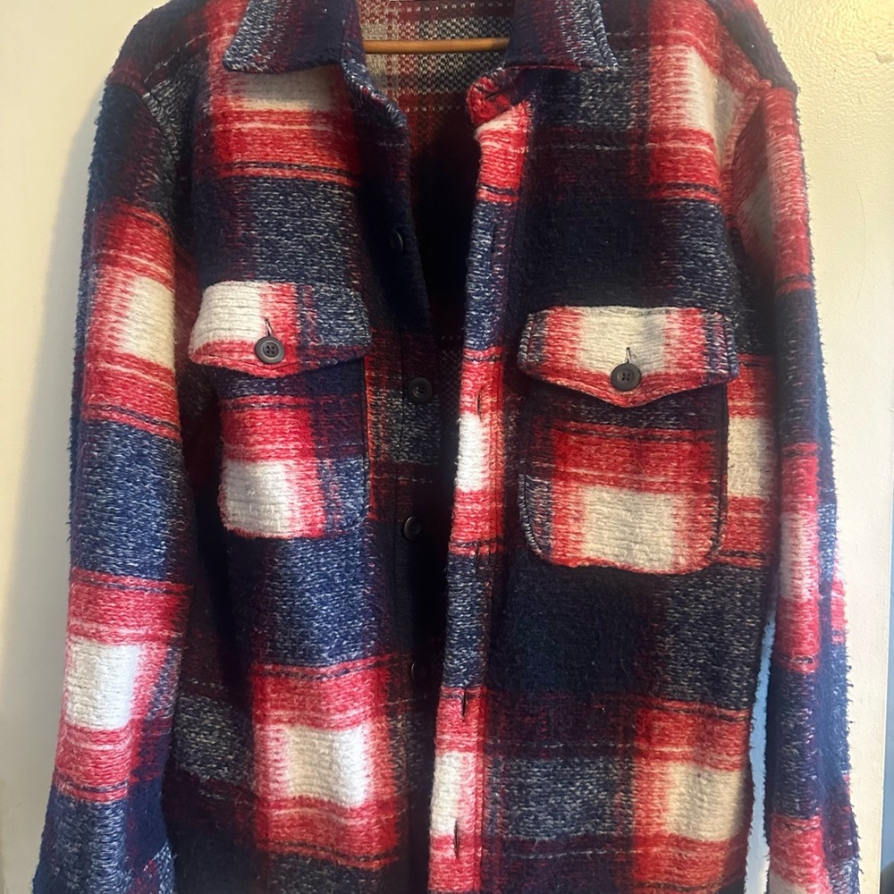 Plaid Wool-Blend Jacket - Picture 1 of 2